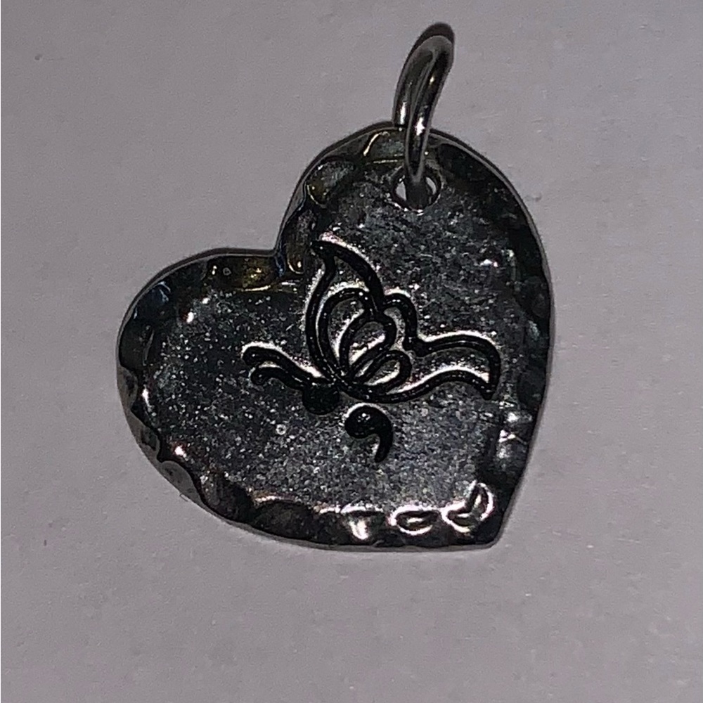 Mental Health Awareness butterfly pendant